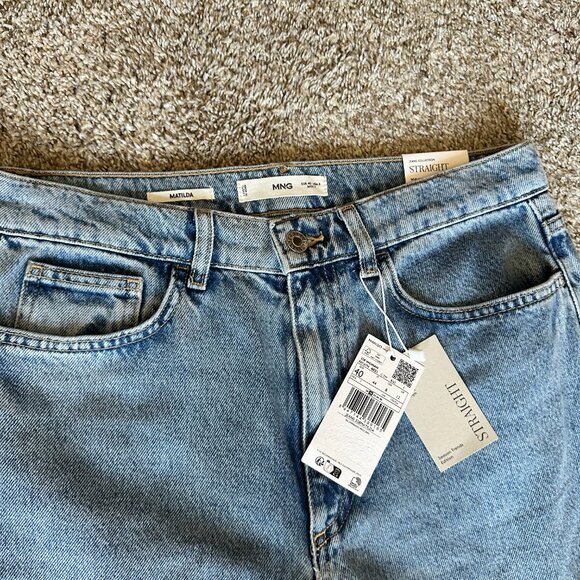 NWT Mango Straight Jeans Size 8 - Picture 2 of 2